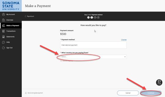 international payment step 5